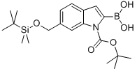 CAS#: 501364-51-8, 2-Borono-6-[[[(1,1-Dimethylethyl)Dimethylsilyl]Oxy]Methyl]-1H-Indole-1-Carboxylic Acid 1-(1,1-Dimethylethyl) Ester
