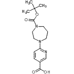 CAS#: 502133-50-8, 6-(4-{[(2-Methyl-2-Propanyl)Oxy]Carbonyl}-1,4-Diazepan-1-Yl)Nicotinic Acid