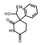 CAS 登录号：50275-57-5， 3-(1-羟基乙基)-3-苯基-2,6-哌啶二酮