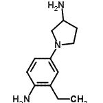 CAS 登录号：503457-55-4， 1-(4-氨基-3-乙基苯基)-3-吡咯烷胺