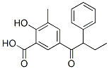 CAS 登录号:50439-07-1, 2-羟基-3-甲基-5-(2-苯基丁酰基)苯甲酸