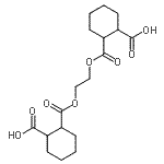 CAS 登录号：50467-34-0， 2,2'-[1,2-乙烷二基二(氧羰基)]二环己烷羧酸