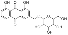 CAS 登录号：50488-89-6， 芦荟属-大黄素-3-(羟基甲基)-O-β-D-吡喃葡萄糖苷