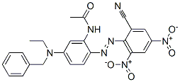 CAS 登录号：50963-62-7， N-[2-[(2-氰基-4,6-二硝基苯基)偶氮]-5-[乙基苄基氨基]苯基]-乙酰胺