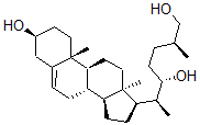 CAS 登录号:50982-38-2, (22S,25S)-胆甾-5-烯-3beta,22,26-三醇
