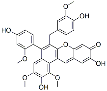CAS#: 51033-46-6, 2,10-Dihydroxy-5-(4-Hydroxy-2-Methoxyphenyl)-6-[(4-Hydroxy-3-Methoxyphenyl)Methyl]-1,3-Dimethoxy-9H-Benzo[a]Xanthen-9-One