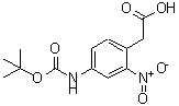 CAS 登录号：512180-63-1， 2-(4-(叔丁氧羰基氨基)-2-硝基苯基)乙酸