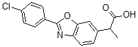 CAS 登录号:51234-62-9, 2-(4-氯苯基)-alpha-甲基-6-苯并恶唑乙酸