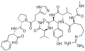 CAS 登录号：51274-62-5， 肌氨酰(1)-缬氨酰(5)-血管紧张素 II