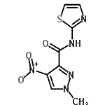 CAS#: 512827-24-6, 1-Methyl-4-Nitro-N-(1,3-Thiazol-2-Yl)-1H-Pyrazole-3-Carboxamide