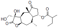 CAS 登录号：51292-61-6， (R)-2-甲基丁酸 (3R,3aalpha,7aalpha,9aalpha)-十二氢-3-羟基-3-羟基甲基-4abeta,8alpha-二甲基-2,5-二氧代薁并[6,5-b]呋喃-7alpha-基酯