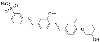 CAS 登录号：51418-90-7， 3-[[4-[[4-(2-羟基丁氧基)-3-甲基苯基]偶氮]-3-甲氧基苯基]偶氮]苯磺酸钠
