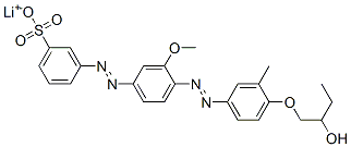 CAS#: 51418-91-8, Lithium 3-[[4-[[4-(2-Hydroxybutoxy)-3-Methylphenyl]Azo]-3-Methoxyphenyl]Azo]Benzenesulphonate