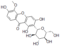CAS#: 51419-56-8, 2-beta-D-Glucopyranosyl-1,3,6-Trihydroxy-5-Methoxy-9H-Xanthen-9-One