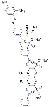 CAS#: 51473-76-8, Tetrasodium 4-Amino-3-[[4-[2-[4-[(2,4-Diaminophenyl)Azo]-2-Sulphonatophenyl]Vinyl]-3-Sulphonatophenyl]Azo]-5-Hydroxy-6-(Phenylazo)Naphthalene-2,7-Disulphonate