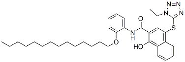 CAS#: 51599-31-6, 4-[(1-Ethyl-1H-Tetrazol-5-Yl)Thio]-1-Hydroxy-N-[2-(Tetradecyloxy)Phenyl]-2-Naphthalenecarboxamide