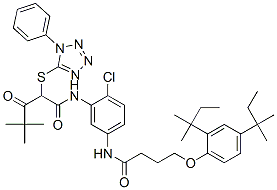 CAS#: 51599-32-7, N-[5-[[4-[2,4-Bis(1,1-Dimethylpropyl)Phenoxy]-1-Oxobutyl]Amino]-2-Chlorophenyl]-4,4-Dimethyl-3-Oxo-2-[(1-Phenyl-1H-Tetrazol-5-Yl)Thio]Valeramide