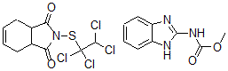 CAS#: 51602-12-1, Methyl 1H-benzimidazol-2-ylcarbamate mixt. with 3a,4,7,7a-tetrahydro-2-((1,1,2,2-tetrachloroethyl)thio)-1H-isoindole-1,3(2H)-dione