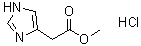 CAS 登录号：51718-80-0， 1H-咪唑-4-基乙酸甲酯盐酸盐(1:1)
