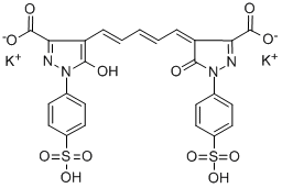CAS#: 51858-17-4, Dipotassium 4-[(1E,3E,5Z)-5-[3-carboxy-5-oxo-1-(4-sulfophenyl)pyrazol-4-ylidene]penta-1,3-dienyl]-5-oxo-1-(4-sulfonatophenyl)-2H-pyrazole-3-carboxylate