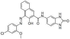 CAS 登录号：51920-11-7， 4-[(4-氯-2-甲氧基苯基)偶氮]-N-(2,3-二氢-2-氧代-1H-苯并咪唑-5-基)-3-羟基萘-2-甲酰胺