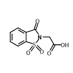 CAS#: 52188-11-1, (1,1-Dioxido-3-Oxo-1,2-Benzothiazol-2(3H)-Yl)Acetic Acid