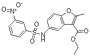 CAS#: 5227-91-8, Ethyl 2-methyl-5-[(3-nitrophenyl)sulfonylamino]-1-benzofuran-3-carboxylate