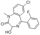 CAS#: 52391-89-6, 7-Chloro-5-(2-Fluorophenyl)-1,3-Dihydro-3-Hydroxy-1-Methyl-2H-1,4-Benzodiazepin-2-One