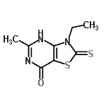 CAS#: 524037-07-8, 3-Ethyl-7-Hydroxy-5-Methyl[1,3]Thiazolo[4,5-d]Pyrimidine-2(3H)-Thione