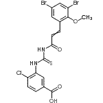 CAS#: 530131-47-6, 4-Chloro-3-({[3-(3,5-Dibromo-2-Methoxyphenyl)Acryloyl]Carbamothioyl}Amino)Benzoic Acid