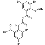 CAS#: 530155-74-9, 3,5-Dibromo-2-{[(3,5-Dibromo-2-Methoxybenzoyl)Carbamothioyl]Amino}Benzoic Acid