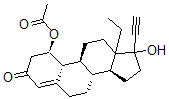 CAS#: 53020-96-5, (1b,17a)-1-(Acetyloxy)-13-ethyl-17-hydroxy-18,19-Dinorpregn-4-en-20-yn-3-one