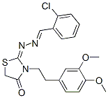 CAS#: 53068-36-3, 2-Chlorobenzaldehyde [3-[2-(3,4-Dimethoxyphenyl)Ethyl]-4-Oxothiazolidin-2-Ylidene]Hydrazone