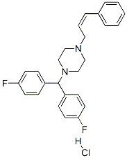 CAS 登录号：53114-47-9， (Z)-1-[二(4-氟苯基)甲基]-4-(肉桂基)哌嗪盐酸盐