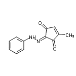 CAS 登录号：531494-83-4， (2E)-4-甲基-2-(苯基亚肼基)-4-环戊烯-1,3-二酮