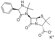 CAS#: 5321-32-4, 6-[(4R)-2,2-Dimethyl-5-Oxo-4-Phenyl-1-Imidazolidinyl]-3,3-Dimethyl-7-Oxo-(2S,5R,6R)-4-Thia-1-Azabicyclo[3.2.0]Heptane-2-Carboxylicacid Potassium Salt