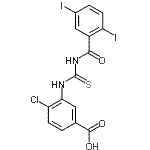 CAS 登录号：532386-11-1， 4-氯-3-{[(2,5-二碘苯甲酰基)硫代氨基甲酰]氨基}苯甲酸