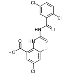 CAS#: 532386-17-7, 3,5-Dichloro-2-{[(2,5-Dichlorobenzoyl)Carbamothioyl]Amino}Benzoic Acid