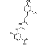 CAS 登录号：532388-20-8， 4-氯-3-({[(2,4-二甲基苯氧基)乙酰基]硫代氨基甲酰}氨基)苯甲酸