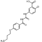 CAS#: 532939-36-9, 5-{[(4-Butoxybenzoyl)Carbamothioyl]Amino}-2-Chlorobenzoic Acid