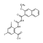CAS#: 532942-47-5, 3,5-Diiodo-2-{[(3-Methoxy-2-Naphthoyl)Carbamothioyl]Amino}Benzoic Acid