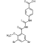 CAS#: 532945-45-2, 4-{[(3,5-Dibromo-2-Methoxybenzoyl)Carbamothioyl]Amino}Benzoic Acid