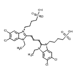 CAS#: 53332-87-9, 5,6-Dichloro-2-{3-[5,6-Dichloro-1-Ethyl-3-(4-Sulfobutyl)-1,3-Dihydro-2H-Benzimidazol-2-Ylidene]-1-Propen-1-Yl}-1-Ethyl-3-(4-Sulfobutyl)-1H-3,1-Benzimidazol-3-Ium