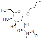 CAS 登录号:53347-36-7, 丁基 2-脱氧-2-(3-甲基-3-亚硝基脲基)-alpha-D-吡喃葡萄糖苷