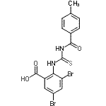 CAS#: 535938-54-6, 3,5-Dibromo-2-{[(4-Methylbenzoyl)Carbamothioyl]Amino}Benzoic Acid