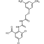 CAS#: 535940-98-8, 3,5-Dichloro-2-({[(3,5-Dimethylphenoxy)Acetyl]Carbamothioyl}Amino)Benzoic Acid