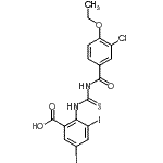 CAS 登录号：535944-56-0， 2-{[(3-氯-4-乙氧基苯甲酰基)硫代氨基甲酰]氨基}-3,5-二碘苯甲酸