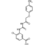 CAS 登录号：535945-48-3， 4-氯-3-({[(4-甲基苯氧基)乙酰基]硫代氨基甲酰}氨基)苯甲酸