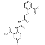 CAS 登录号：535954-70-2， 5-碘-2-({[(2-硝基苯氧基)乙酰基]硫代氨基甲酰}氨基)苯甲酸