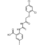 CAS#: 535955-51-2, 2-({[(2,4-Dichlorophenoxy)Acetyl]Carbamothioyl}Amino)-5-Iodobenzoic Acid